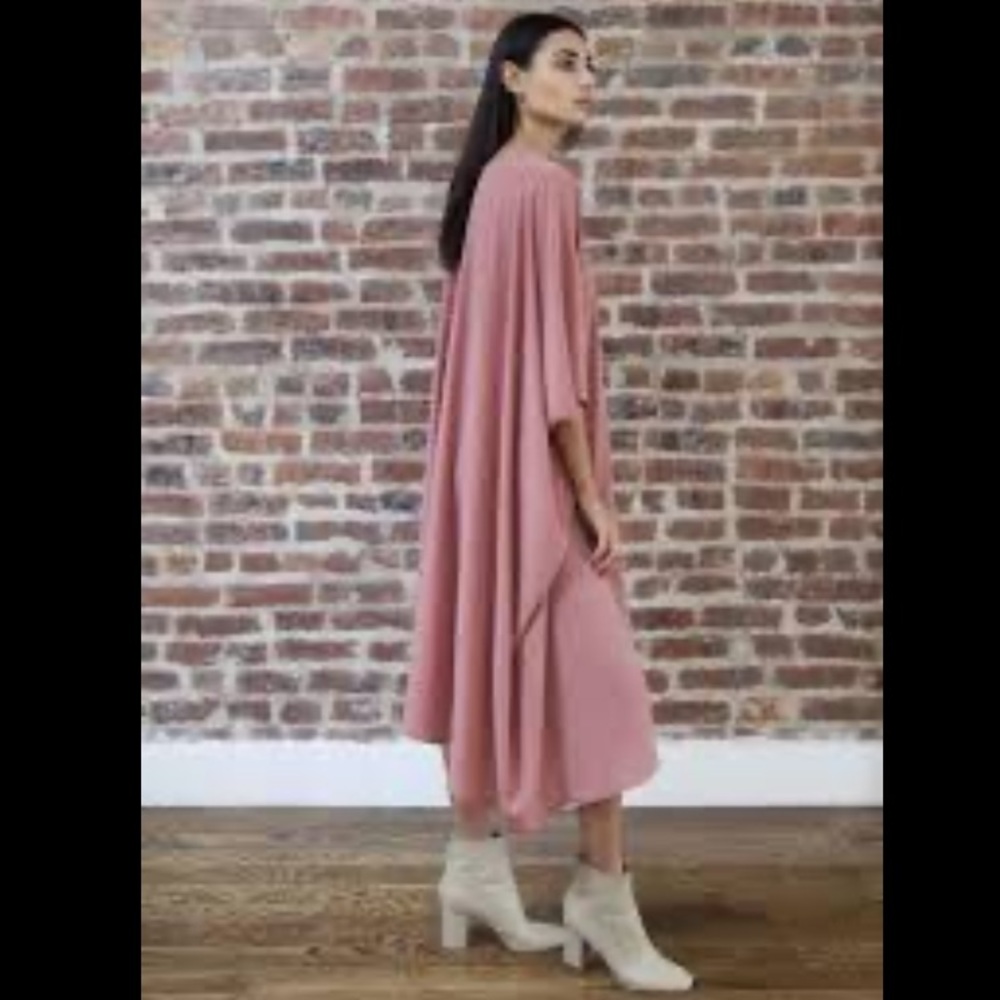 Mimu Maxi Cacade Square Dress Rose One Size Drapes